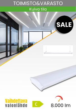 LED-valaisin vaihdettavalla valonlähteellä 1200 mm 50 W